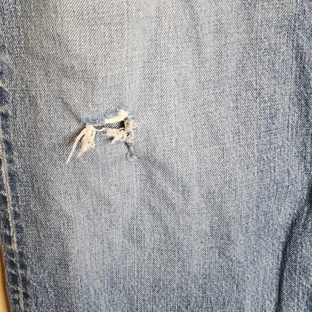 Madewell Low-Slung Baggy Jeans Size 31 Medium Wash Button Fly Distressed - Picture 5 of 15